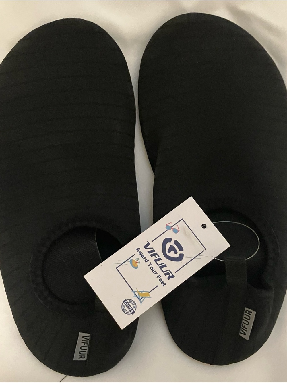 Men’s VIFUUR Black Water Shoes - Slip-On Comfort